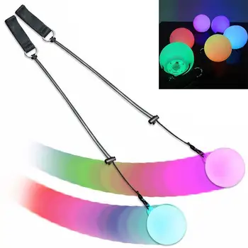 

LED Multi-Colored Glow POI Thrown Balls Light Up For Belly Dance Hand Props