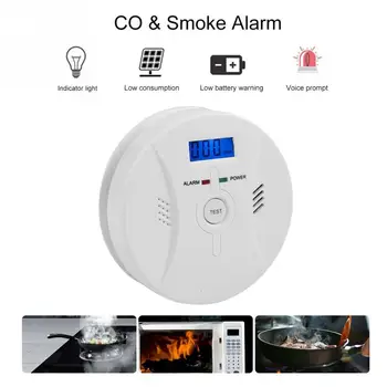 

Combination Carbon Monoxide Smoke Alarm Gas Sensor CO Smoke Detector for Home Security