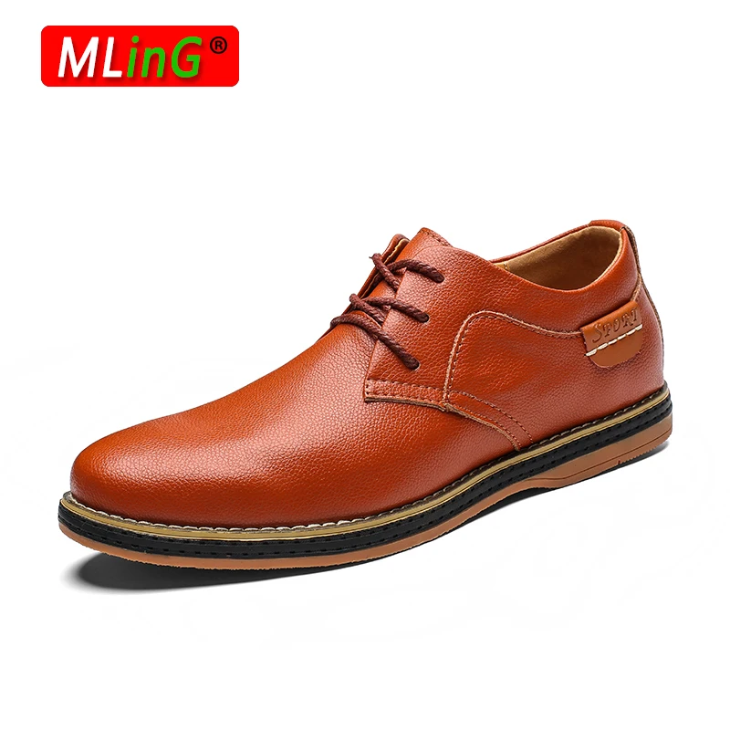 

Leather Handmade Shoes Plus Size Oxford Men Shoes Spring Autumn Leather Soft Leather Male Casual Dress Shoes