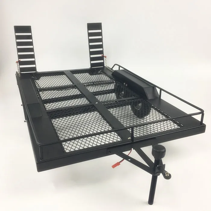 

Bouble Axis Heavy Duty All Metal Trailer For 1/10 Rc Rock Crawler Truck Trx4 Axial Scx10 90046 90047 Cc01 D90 D110