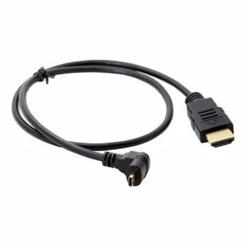 

10pcs/lot Up & Down Angled 90 Degree Micro HDMI to HDMI Male HDTV Cable for Cell Phone & Tablet & Camera