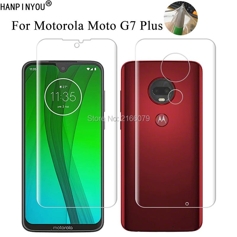 Для Motorola Moto G7 Plus G7Plus 6 2 &quotмягкая ТПУ Передняя и задняя полная защита экрана
