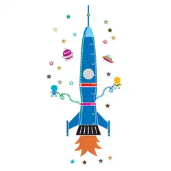 Детский мультфильм наклейка с ракетой игрушка запись Ростомер игрушка мальчик девочка Мультяшные милые игрушки Форма забавная Наклейка 3D