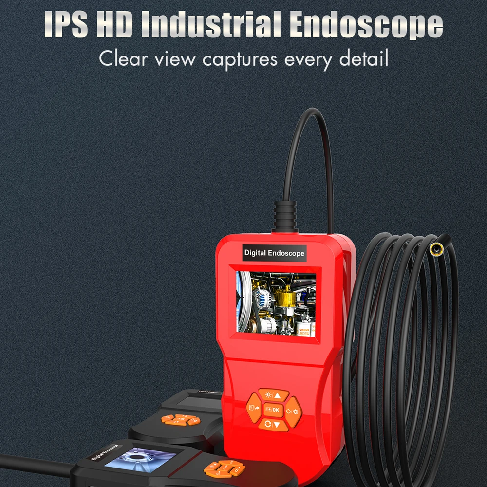 

2.4 inch Digital Detection Endoscope IPS High Definition Display Screen 0.3MP Industrial Household Handheld Endoscopes with LEDs