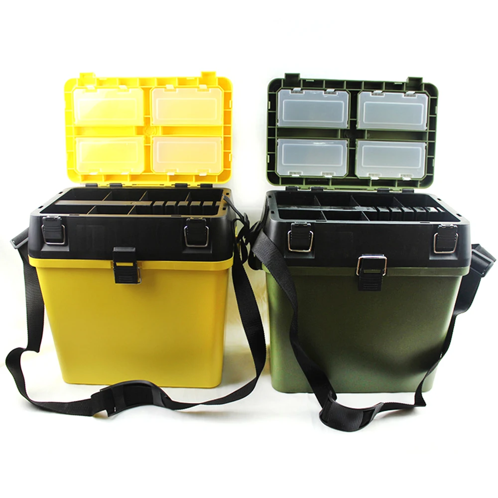

Large capacity Fishing Tackle Boxes Carp Fishing Box Accessories Lightweight Portable Bait Fishing Gear Storage Box