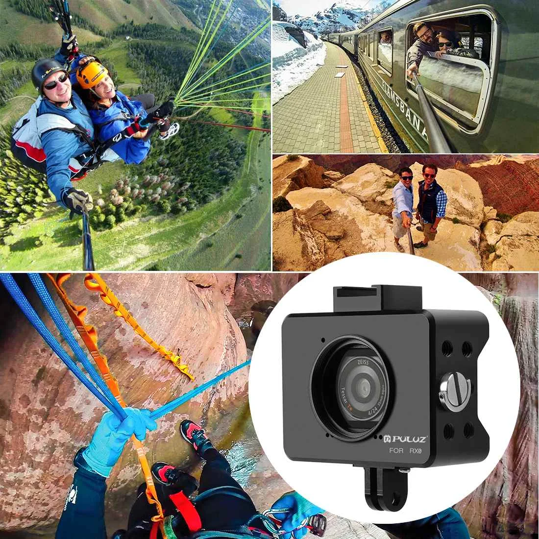 

FOTGA Housing Shell PULUZ PU313B Aluminum Alloy Protective Cage with 37mm UV Lens Mount For Sony RX0