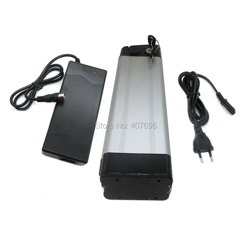 Clearance Top Discharge 36Volt 1000W Electric Bike battery 36V 27AH Silver fish lithium battery use F1L 3400mah cell with 2A Charger 1