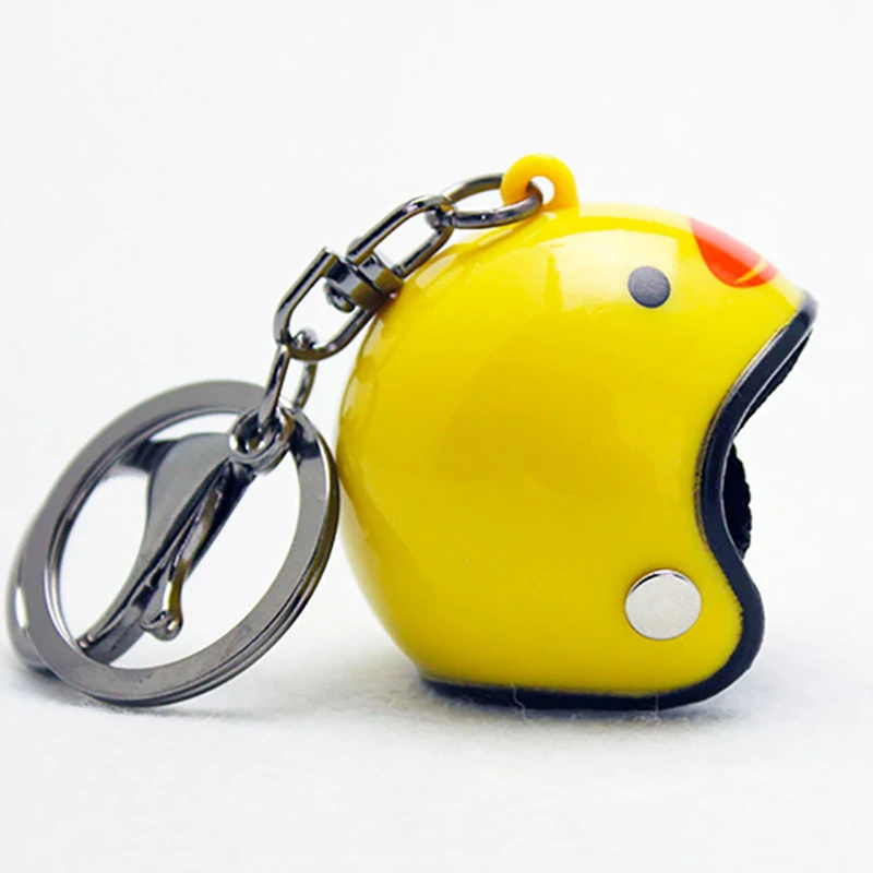 

Car Keychain Motorcycle Helmets Safety Car Classic Keyring Personality Pendant Keyfob Ring Car Key Holder Accessories