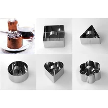 10 шт./компл. новое кольцо для торта из нержавеющей стали 3x3 дюймов квадратная форма для муссов и десертов с толкателем подъемника кухонные кольца