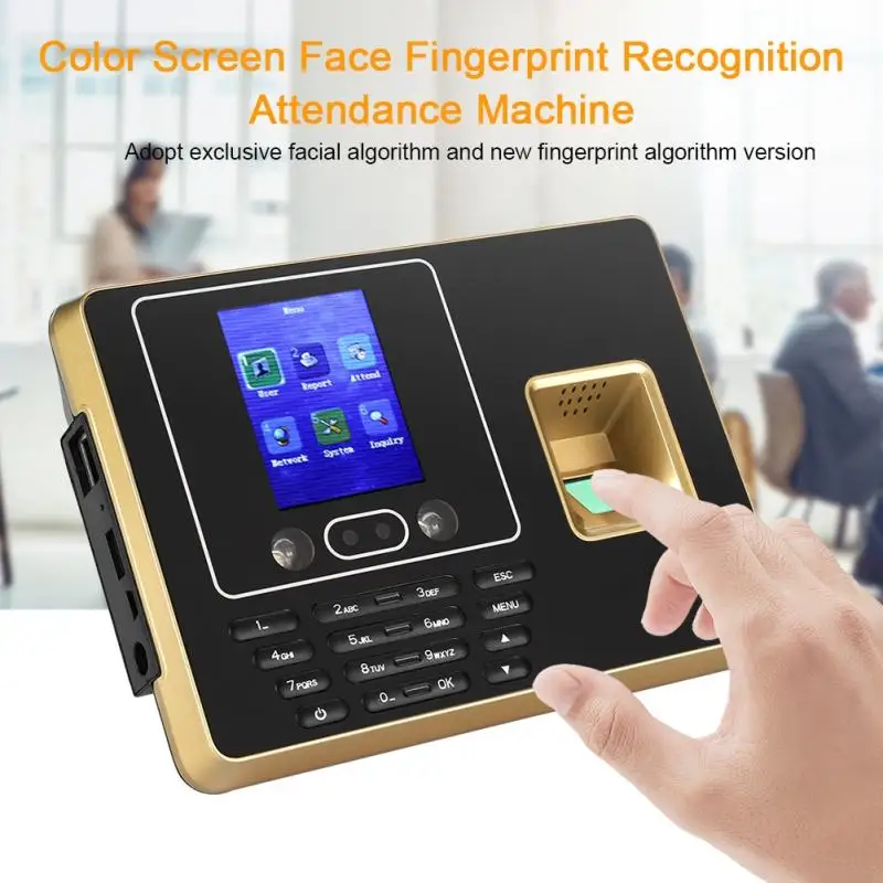 2,8 дюймов TFT lcd экран лицо пароль отпечатка пальца машина распознавания часы-Регистратор посещений рекордер