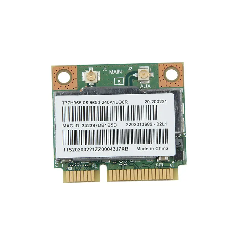 Fenvi двухдиапазонный Bcm943228hmb 802.11a/B/G/N 300 Мбит/с беспроводная карта Wi-Fi Bluetooth 4,0 Половина мини Pci-E WLAN для ноутбука 2,4 ГГц 5 ГГц