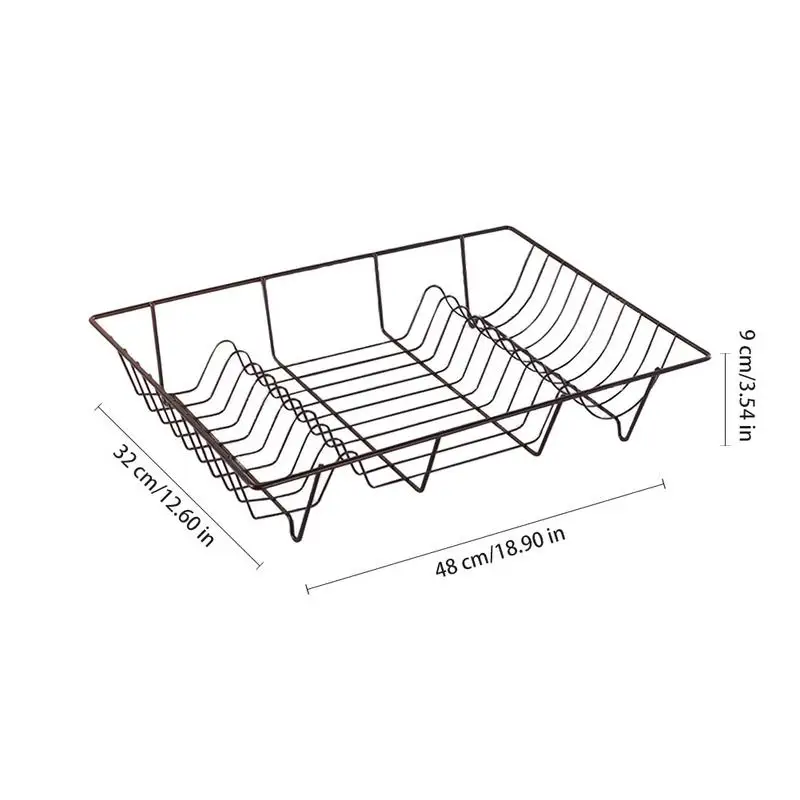Сушилка для посуды с поддоном для капель, стойка для раковины с корзиной для столовых приборов, железный художественный однослойный фильтр для воды, Кухонный Контейнер Для Хранения Посуды