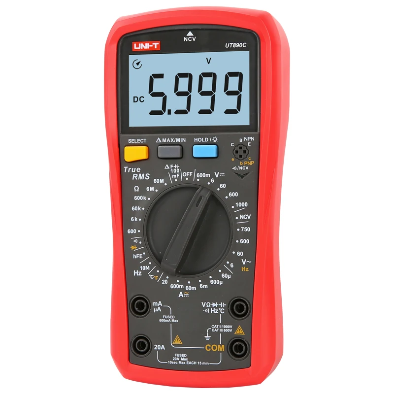UNI T Uniform UT890C/UT890D + цифровой мультиметр Ручной диапазон True RMS многофункциональный