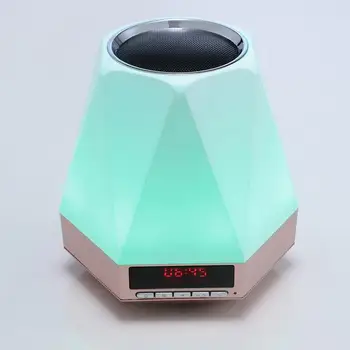

Mini Bluetooth Speaker Home Innovative Alarm Clock with Colorful LED Night Light FM radio Bluetooth Audio Device Phone Speaker