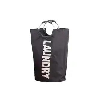 

Foldable Laundry Hamper Thicken Oxford Laundry Basket Handy Laundry Bin Folding Clothes Bag (Black)