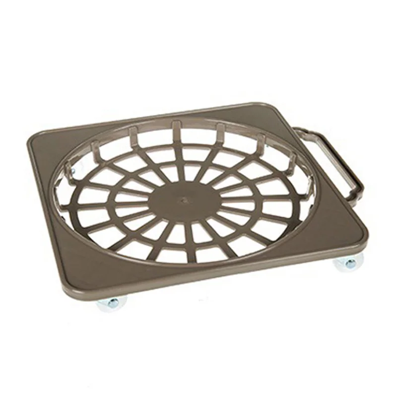 

Plastic Removable Shelf Flowerpot Rack with Wheels for Flower Plants Pot Gas-jar