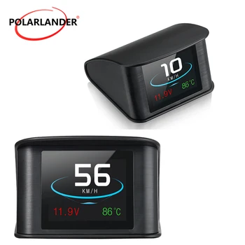 

Data P10 2.2 Inch Smart Computer Temperature Gauge Diagnostic Heads Up Consumption HUD Display OBD 2 Digital Hpeedometer