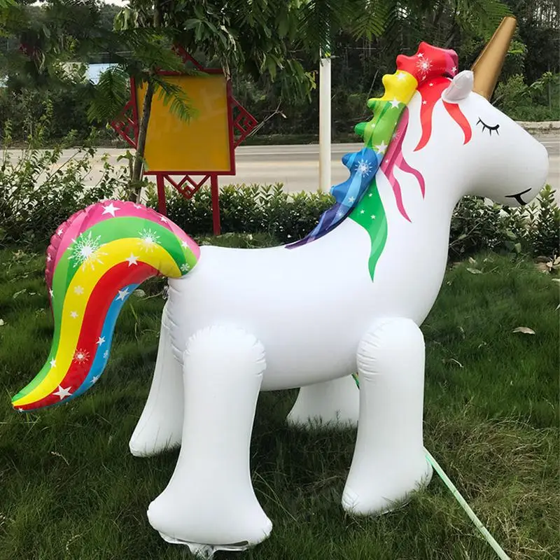 

Unicorn Water Sprinkler Toy PVC Children's Innovative Inflatable Rainbow Portable Safe Yard Summer Sprinkler Toy