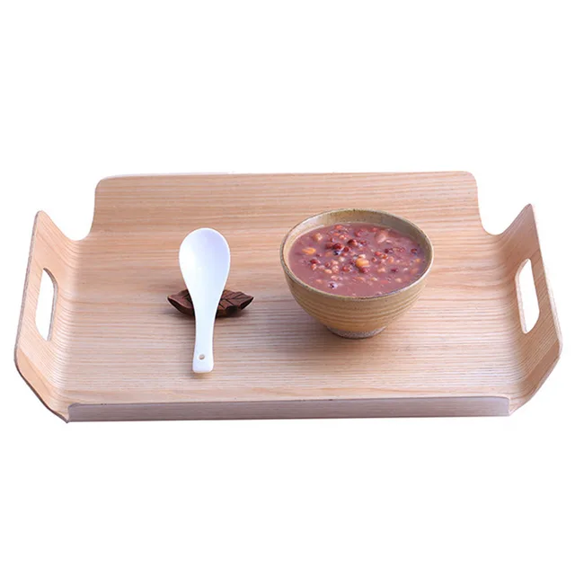 Kitchen Table Serving Fruits Tray Saucer Cake Breakfast Wooden Kitchen Table Serving Fruits Tray Saucer Cake Breakfast Wooden Handles Bakery