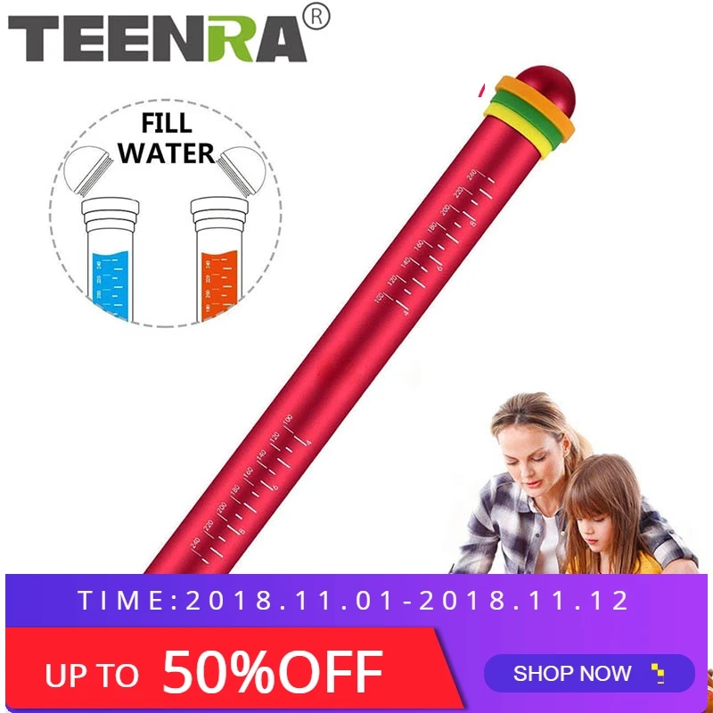 

TEENRA 12.2 In Adjustable Rolling Pin Alumium Rolling Pin Cake Dough Roller Warm Or Cold Control Rolling Pin Pizza Baking Tools