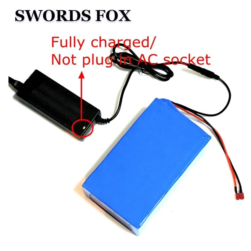 Discount SWORDS FOX 48V 12AH Rechargeable electric bike Li-ion  battery  700W electric scooter battery with  PVC case 54.6v2A charger 5