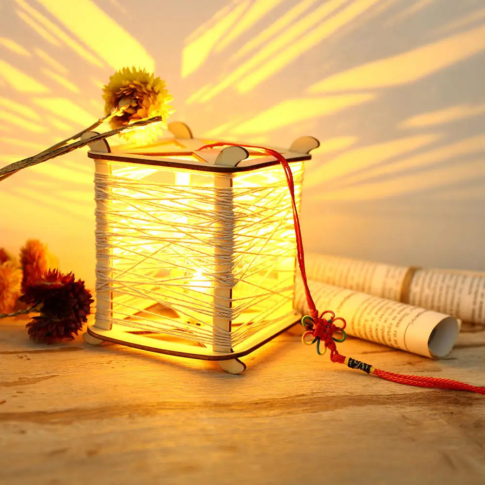 

3 Type DIY Craft Luminous Lantern Hemp Rope Chinese Knot Pendant Hanging Ornament Christmas New Year Decoration