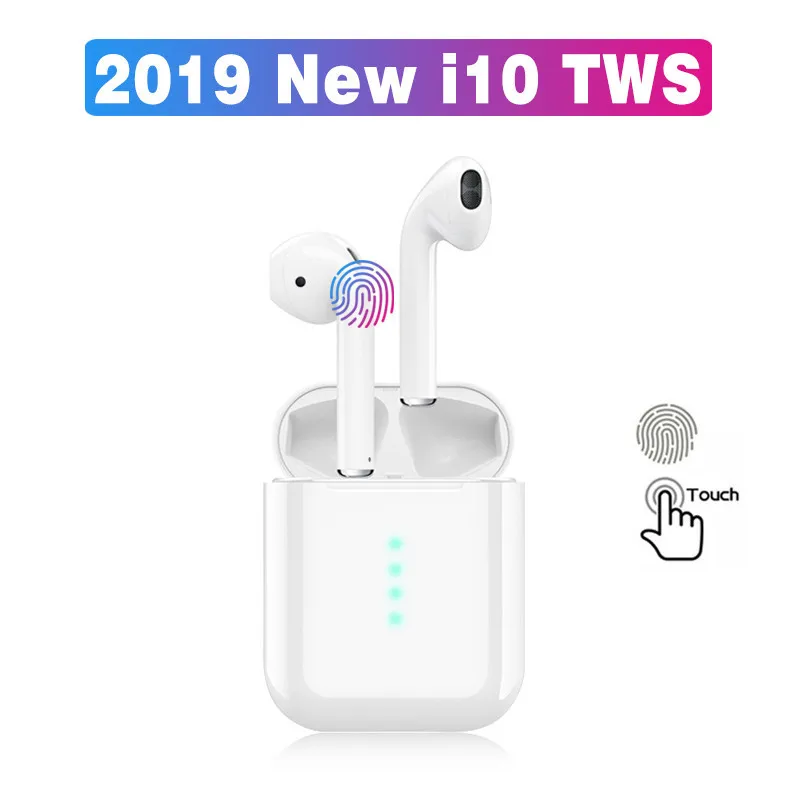 

2019 New I10 Tws Wireless Charging Bluetooth Earphone Mini Headsets Headphones For Huawei Xiaomi Iphone Airdots Pods Earbuds