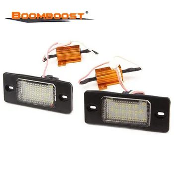 

SMD3528 2PCS For Porsche Cayenne 18Leds License Plate Lights Number Plate Light For VW Touareg/Passat/Golf 5 5D touring
