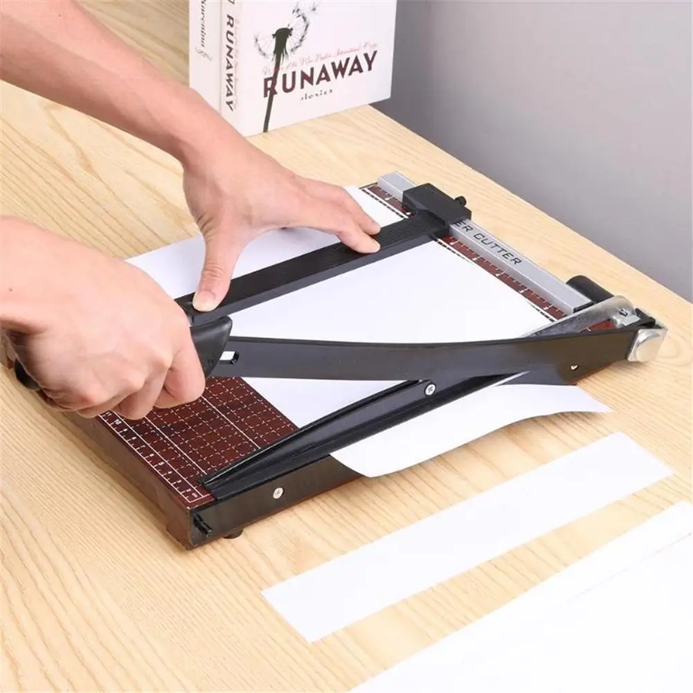 Skup Gilotyna do papieru regulowany przewodnik przycinarka do papieru A4 B5 A5 B6 B7 maszyna do cięcia papieru do klasy biuro w domu