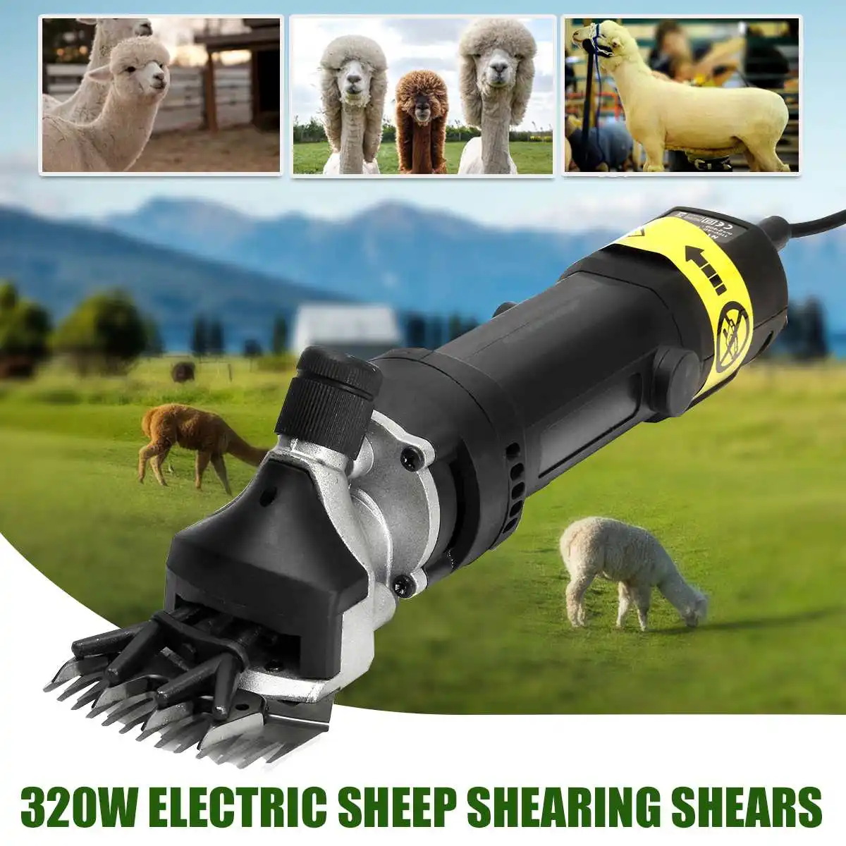 

320W Electric Wool Shearing Scissors UK 220V US 110V Electric Sheep Goat Alpaca Pro Animal Groomer Clippers Wool Shearing Shears