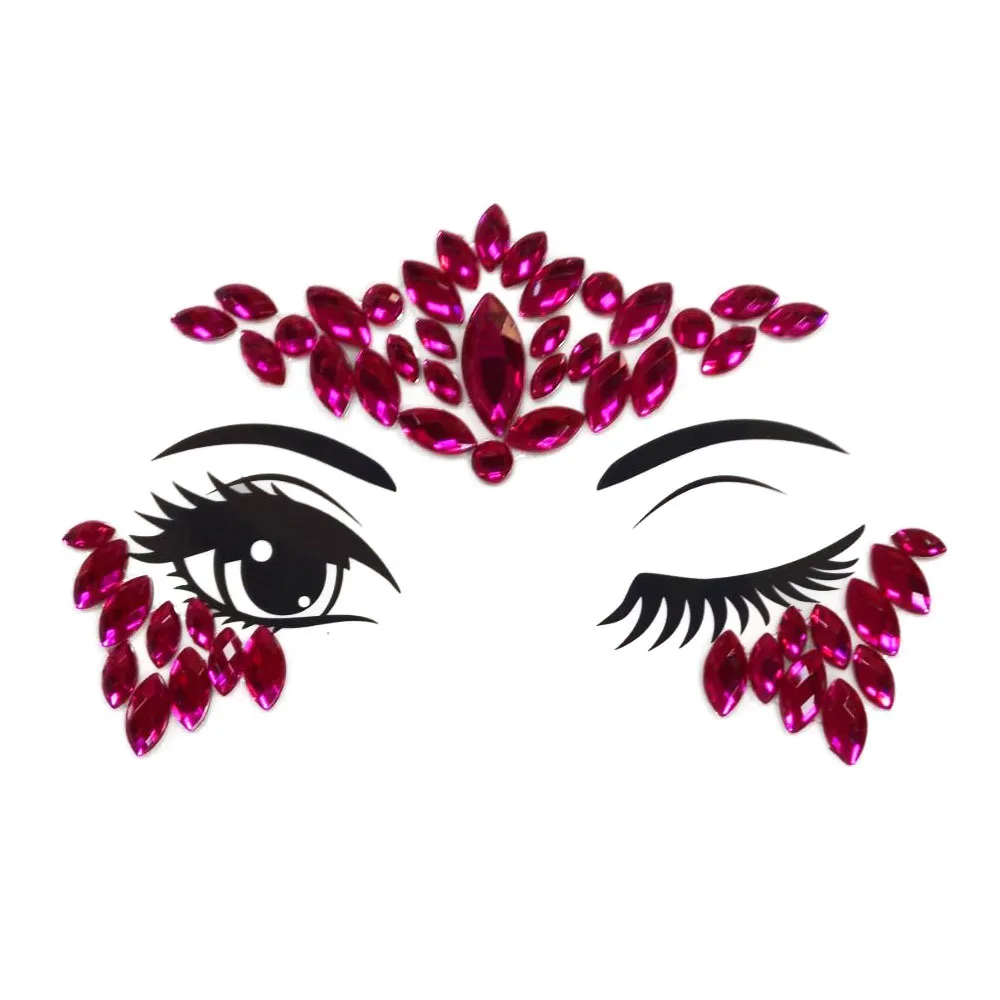 

Adhesive Face Gems Rhinestone Temporary Tattoo Jewels Festival Party Body Glitter Stickers Makeup Temporary Tattoos Stickers