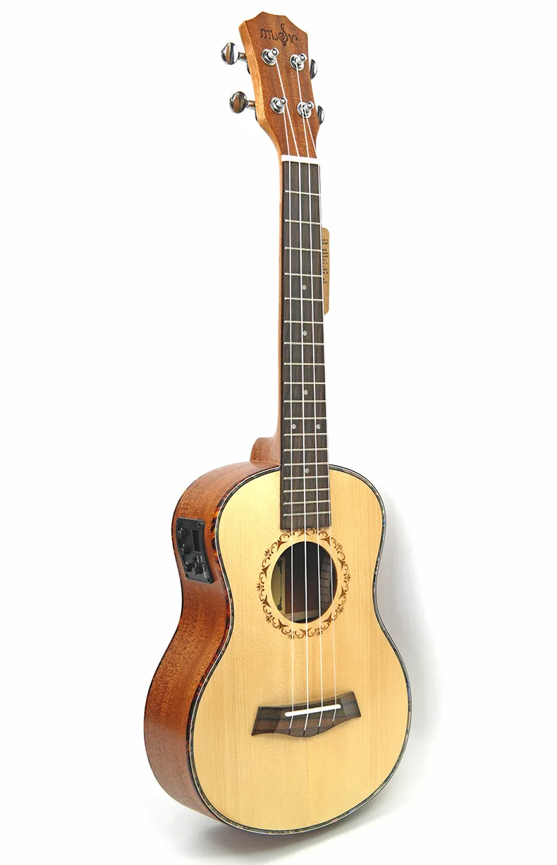 

26 Inch Ukulele Small Guitar Spruce Wood Veneer Electric Box Version