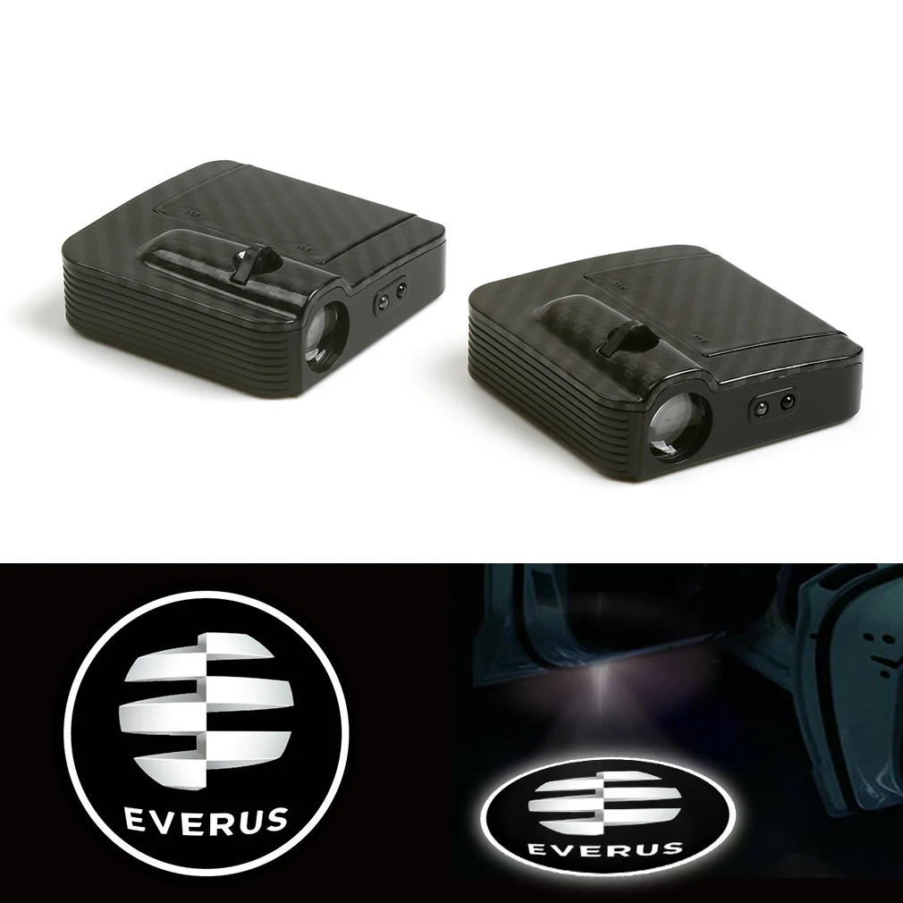 

2x wireless LED car door logo shadow welcome light projector(fit for:everus)