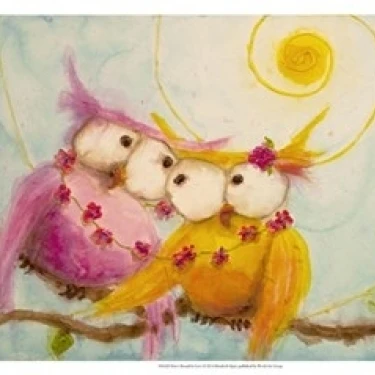 Hoo's Bound by Love Poster Print Marabeth Quin (19 x 13) | Дом и сад