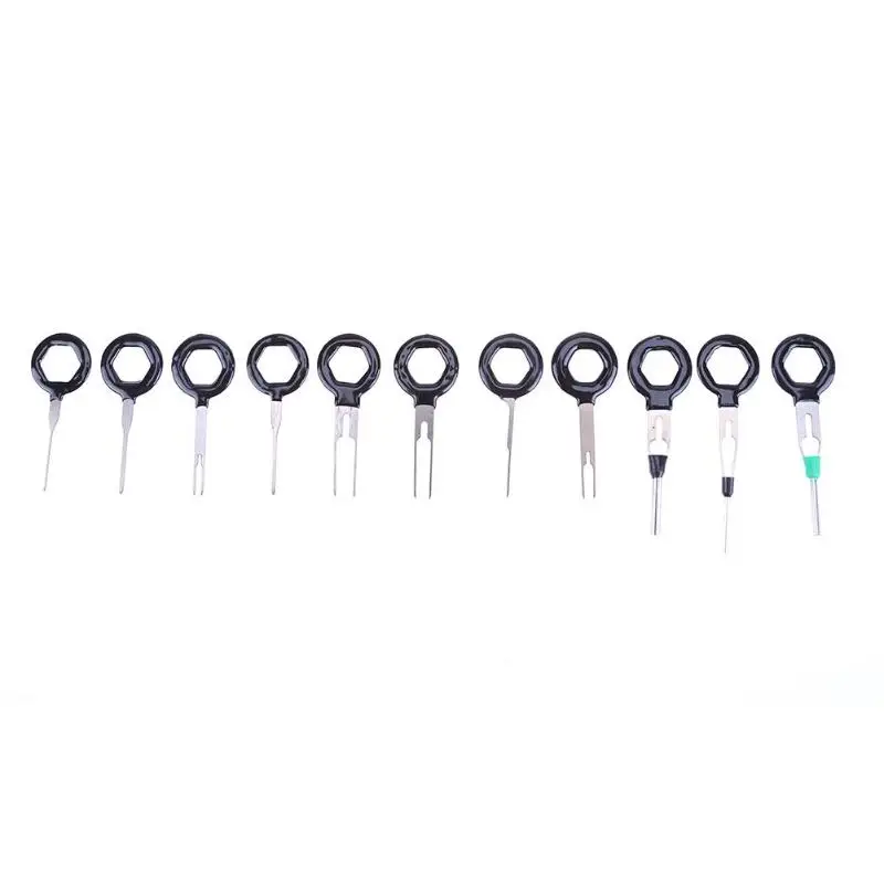 

11 Pcs Auto Car Plug Circuit Board Wire Connector Pin Removal Harness Terminal Extraction Pick Crimp Pin Back Needle Set New Hot