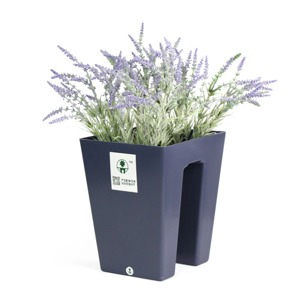 

2pcs/set Flowerpot Deck Rail Plants Pots Box Garden Flower Planter Flower Pots Balcony Rail Planters with Screw