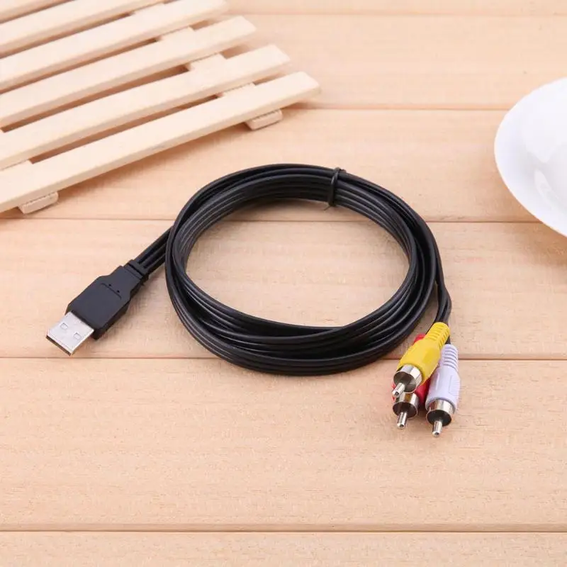 Кабель USB на RCA для HDD плеера 1 5 м футов папа 3 AV A/V ТВ адаптер кабель аудио av