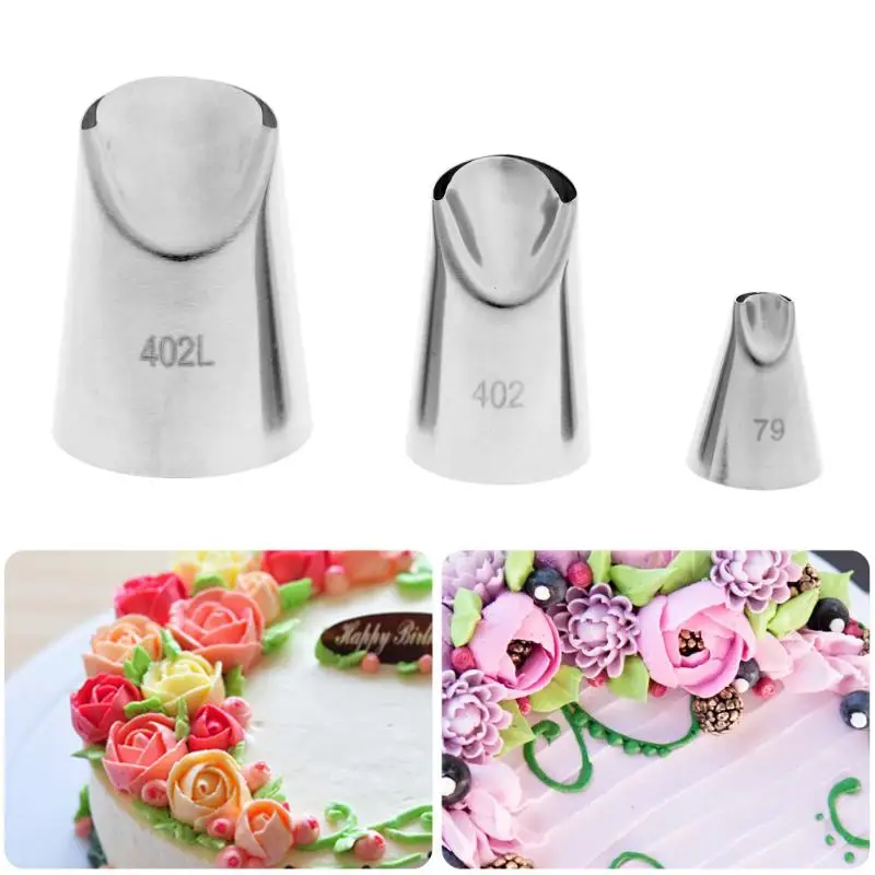 

3 PCS Stainless Steel Cream Cakes Kitchen Set Bakeware Cooking Tools