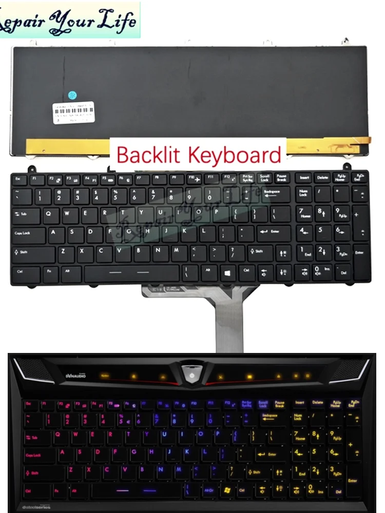 Teclado Retroiluminado para Msi Teclado Colorido com Luz de Fundo para os Modelos Ge60 Ge70 Gx60 Gt70 Gx70 Gt780 Gt780dx Gt783 Inglês Americano