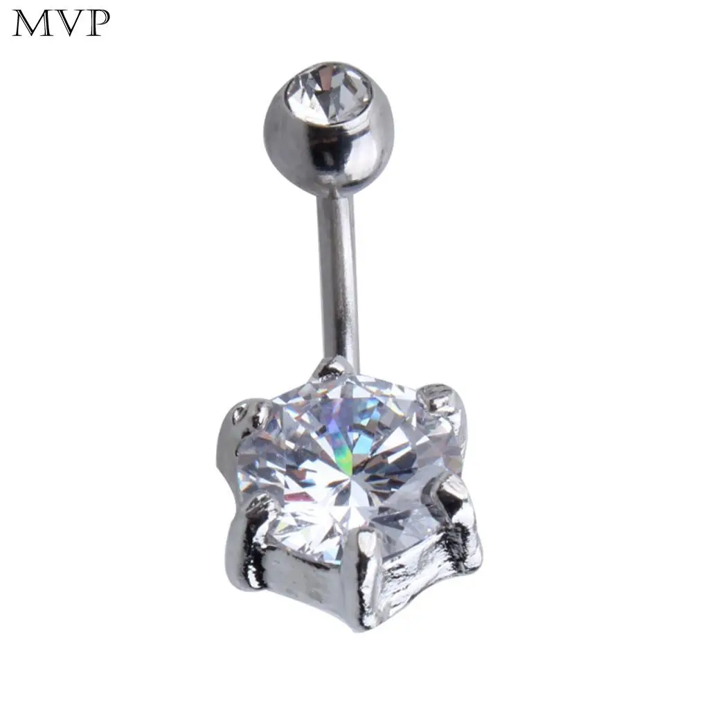 

Women Fashion Belly Body Piercing Jewelry Round Rhinestone Casual, Daily, Party, etc. Navel Nail Ring