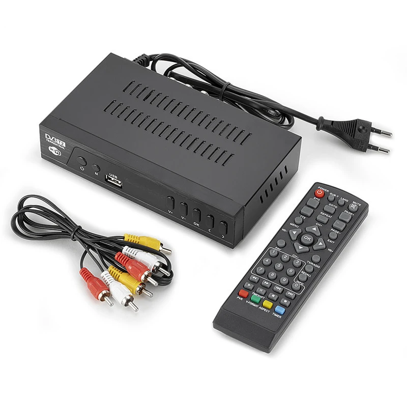 1080P DVB-T2 цифрового наземного вещания Конвертор приемник ТВ коробка штепсельная