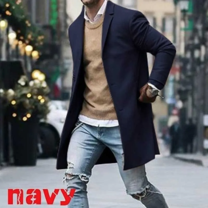 Moomphya 2019 Stylish Long sleeve Wool blends men overcoat Long style windbreaker trench coat men veste homme jacket men outwear Moomphya 2019 Stylish Long sleeve Wool blends men overcoat Long style windbreaker trench coat men veste homme jacket men outwear