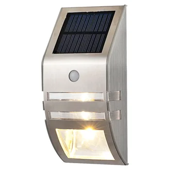 

Mayitr 2-LED Solar Powered PIR Motion Sensor Security Light Wall Steps Outdoor Garden Waterproof Safety Solar Lamp