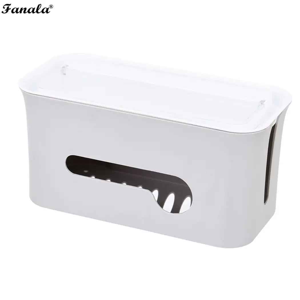 

Household Practical Hollow Multi-Card Position Design Solid Cable Management 2L Home Box Storage, Save Place