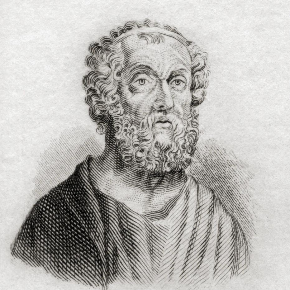 Homer. Greek Epic Poet. From Crabb's Historical Dictionary Published 1825. Poster Print (28 x 30) | Дом и сад