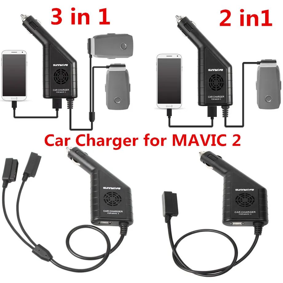 2/3 в 1 зарядное устройство Mavic 2 Pro/Zoom автомобильное зарядное устройство батарея пульт дистанционного управления для автомобиля для улицы Mavic 2 зарядное устройство с USB портом аксессуары для дрона