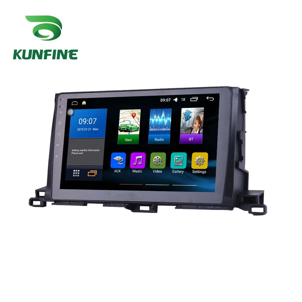  Octa Core 1024*600 Android 8.1 Car DVD GPS Navigation Player Deckless Car Stereo for Toyota Highlan