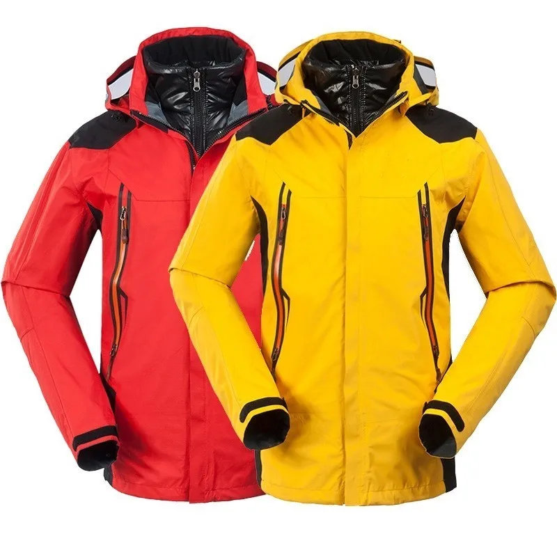 

Male Cotton Inner Tank Three-in-one Sportswear Accessories Camping Hiking Jackets(Coat+ Cutton Down)