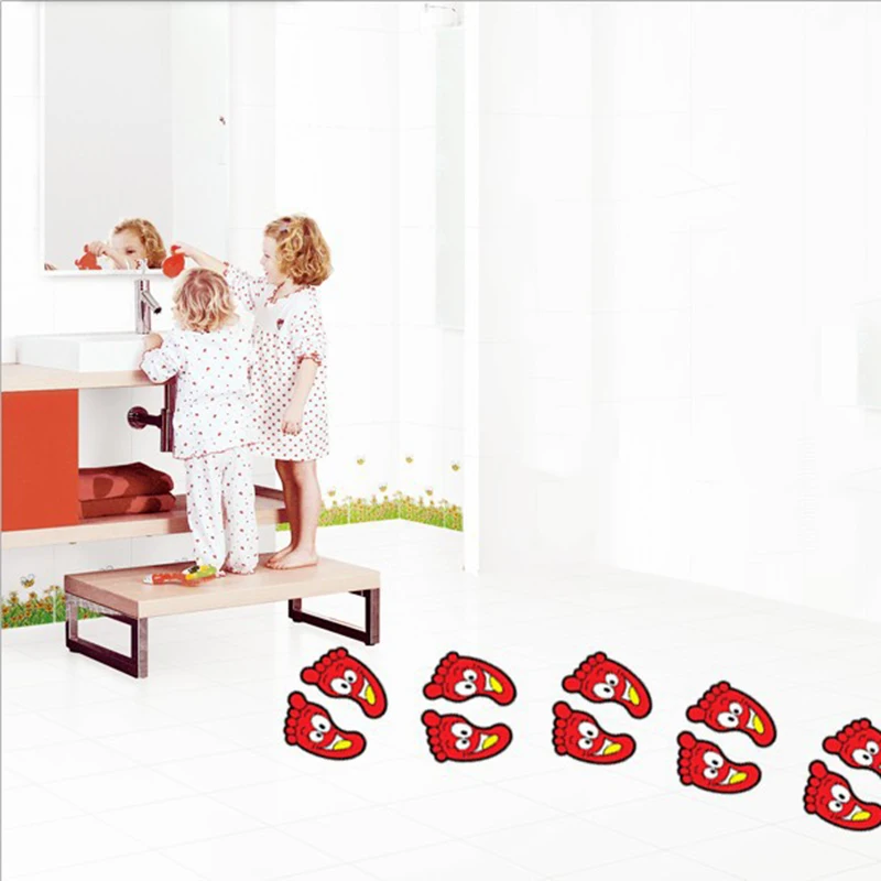 

Cartoon Wall Stickers Pedal Pattern Stickers Home Decoration Cute Small Footprints Child-led Learning Floor Bathroom Stickers
