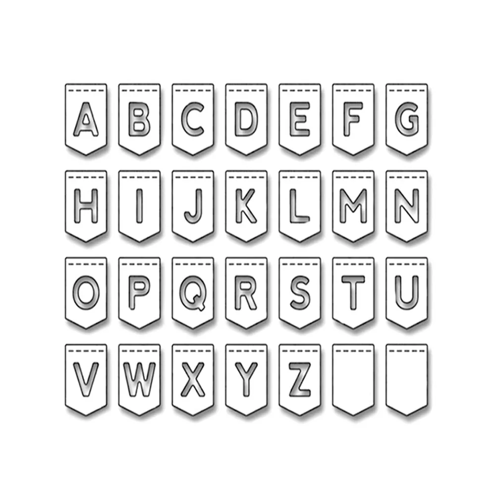 

1 Pc Cutting Dies English Alphabet Letter Metal Cutting Dies Stencil Compatible With Wedding Scrapbooking Paper Card Making